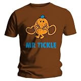 Mr Men Mr Tickle Brown Mens t-shirt Brown