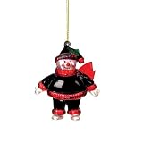 Pack of 10 NFL Atlanta Falcons Crystal Snowman Christmas Ornaments