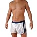 Mens White and Navy Dazzle Athletic Workout Short Exclusive GM Collection by Gary Majdell Sport Size Medium