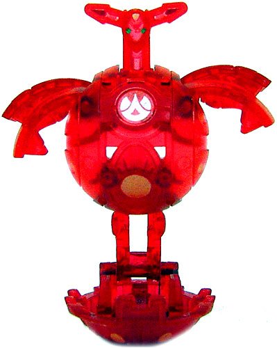 Bakugan B2 New Vestroia LOOSE Single Figure Pyrus Nova 12 (Red) TRANSLUCENT Alto Brontes (Battle Damaged)