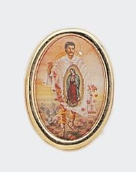 Gold Plated Religious Lapel Pin - San Juan Diego