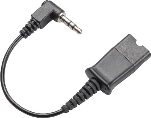 Plantronics cable assy 3.5 mm right angle plug with qd
