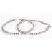 Sterling Silver Hoop Earrings with Clear CZ - Sizes: 12mm - 65mm