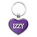 Graphics and More Metal Keychain Key Chain Ring Purple I Love Heart Names Female I Ione - Izzy