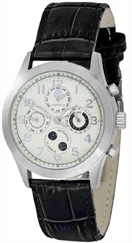 Carucci Automatik Echtlederband Herrenuhr