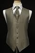 Champagne Tuxedo Vest "Venetian" with Matching Windsor Band Tie