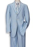 Boy's Blue/White Poplin Suit