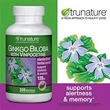 TruNature Ginko Biloba with Vinpocetine, 300-softgels Bottle Personal Healthcare / Health Care