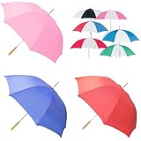 RainWorthy 48 Golf Umbrella - Pink/White (Case of 24)