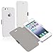 Insten Luxury Magnetic Flap Leather Skin Case Cover compatible with Apple iPhone 5 / New iPhone - Carrying Case - Retail Packaging - White
