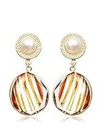 Silver Luxe Pendientes Greca, Topaz