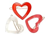 France Luxe Mini Heart Barrette on Tige Boule - Nacro Brights