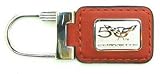 New! Corvette 50th Anniversary Brown Leather Key Chain Ring