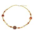 Rebecca's Choice Wood and Stone Beaded Collar Necklace