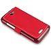 HTC ONE X HANDY DELUXE LEDER TASCHE CASE H�LLE IN ROT, COVERT RETAIL VERPACKUNG