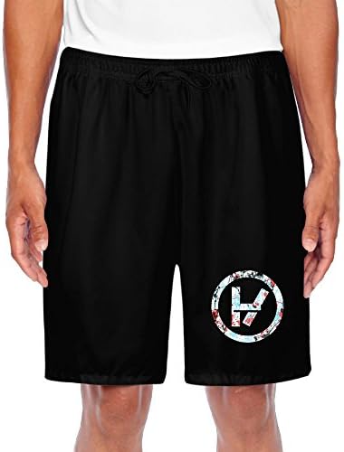 Twenty One Pilots Fashion Logo Cool Design Beach Casual Basketball Short Mens Guys Black