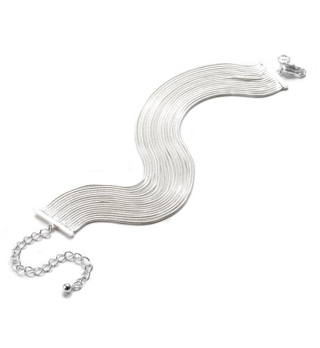 Silver Multi-Strand Snake Bracelet