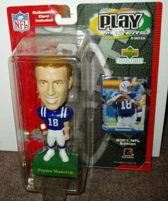 Play Makers Peyton Manning Bobble Head & Collectible Card Indianapolis Colts