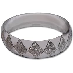Rodium Plated Bracelet Costume Jewelry in Indian-Style 2.3 inches