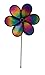 In the Breeze 6-Petal Rainbow Whirl Flower Spinner, 12-Inch