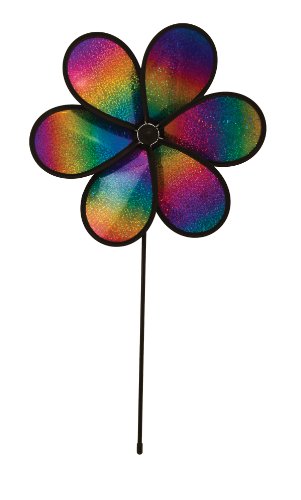 In the Breeze 6-Petal Rainbow Whirl Flower Spinner, 12-Inch