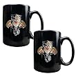 Florida Panthers 2pc Black Ceramic Mug Set - Primary Logo NHL Hockey