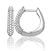 14k White Gold Diamond Fashion Hoop Earring (1/4 cttw, G-H Color, I1 Clarity)