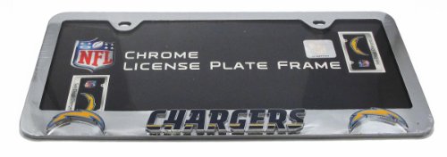 Fremont Die San Diego Chargers Steel License Plate Frame