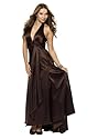 Astrapahl, Rassiges langes Abendkleid mit Neckholder Trägern, Farbe braun