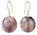 Amethyst 16mm Coin Shaped Earrings with title=