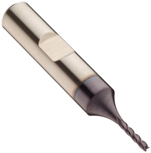 Niagara Cutter 77421 Cobalt Steel Square Nose End Mill, Metric, Weldon Shank, TiAlN Finish, Finishing Cut, 30 Degree Helix, 4 Flutes, 2.6875" Overall Length, 10mm Cutting Diameter, 0.375" Shank Diamet