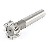 uxcell　T スロットエンドミル　グレー　HSS素材　ストレートシャンク　8つのフルート