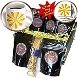 CherylsArt Background Art - Yellow Orange Energy Sun Burst - Coffee Gift Baskets - Coffee Gift Basket