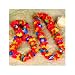 12 Bright Rainbow Hawaiian Flower Lei Party Necklace
