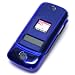 Verizon Alltel CDMA Motorola Krzr K1m Premium Transparent Blue Crystal Snap On Case Cover with Removable Ratcheting Belt Clip
