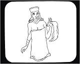 Decorated Mouse Pad with Indonesia, "head dress", "black and white", "traditional dress", tribal, woman