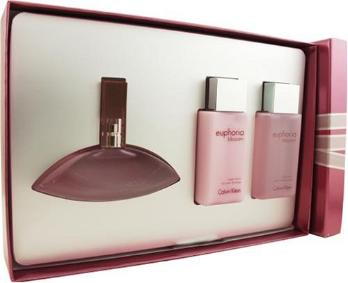 Euphoria Blossom By Calvin Klein For Women. Set-edt Spray 3.4-Ounces & Body Lotion 3.4-Ounces & Body Wash 3.4-Ounces