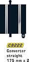 Scalextric C8222 Converter Straight 175mm x2 1:32 Scale Track Accessory