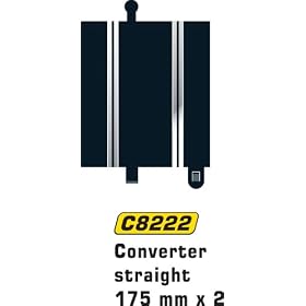 Scalextric C8222 Converter Straight 175mm x2 1:32 Scale Track Accessory