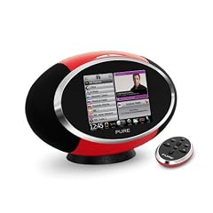 Pure Sensia Lautsprechersystem (DAB/DAB+/Stereo UKW-Radio, 14,5 cm (5,7 Zoll) Touchscreen, W-LAN, 30 Watt RMS) rot