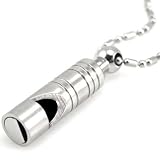 Guardian's Love Stainless Steel Whistle Small Pendant Necklace