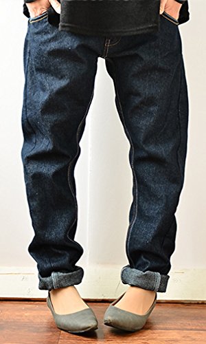 [アンドイット] and it_ レザー＆ココナッツボタン使い3D立体裁断美脚サルエルデニム