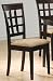 Set of 2 Lattice-Back Dining Chairs in Cappuccino Finish wood
