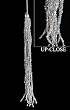 Casino Royale Silver Beaded Sequin Tassel Christmas Ornament 15"