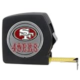 Great American Products San Francisco 49ers NFL 25' Black Tape Measure