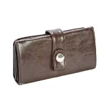 Kenneth Cole Reaction Button Tab Wallet (Brown)