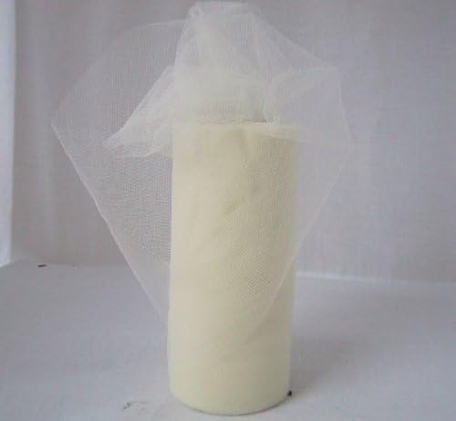 IVORY 6"x25 Yards Tulle Fabric Spool Roll Wedding Gift Bow Craft Costume Tutu Skirts Bridal Decoration