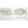 100 Bead Stringing Parts 50 7mm Rings&50 Tips