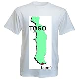 T-Shirt mit der Grafik: Togo, Afrika, Karte