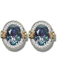 .12 ct 8X6 Oval Mystic Adieu Topaz Earring
